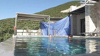 Glamour Mugur and Julia North - pool action - Mugur Porn