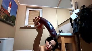 Mature Wanilianna Blue Fetish Dream with Dildo and Stockings