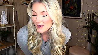 Busty blonde babe riding a big cock