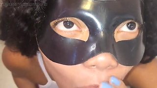 Piss Slave Swallows Noodles - Latina Stepdaughter Fed by Older Stepdad