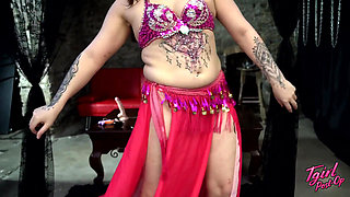 British Dildo Fuck with Red Kajira