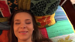 Pov - After Dinner And Some Playful Fun Takes Your Cock Into Her Hands And Mouth, And Strokes It With Her Feet - Liza Rowe