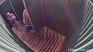 Czech Pool 23: Playful Lesbian Shower Hookup