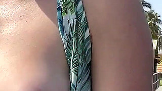 Wife Walking Around and Showing off Her Big Boobs.