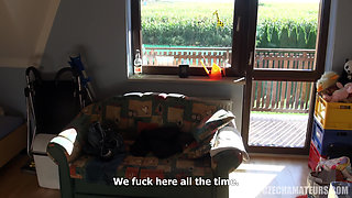 Czech Amateurs 18 Married Couple Fucks in Public