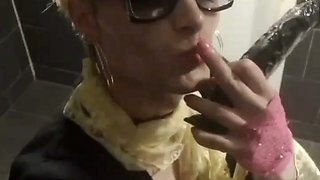 Sissy Femboy Jes public Bathroom Whore