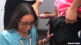 Moms Lick Teens - Slutty IT Girl Gets MILF Bossed: Mike Ox and Lola Aiko Caught Fvcking by Busty Boss