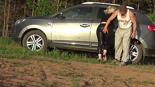 Local Village Whore Offers Sex to a Guy an Expensive Car