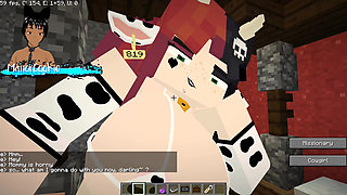 Minecraft Jenny Mod Fapcraft - Ellie, a Goth Dommy Stepmommy with a Cow Bikini and Tasty Milkers
