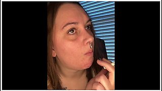 Deep inhales and French tricks in a steamy solo session