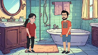 Hardcore Couple Sex in Bathroom Shower
