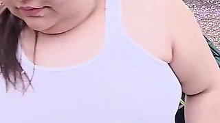 (censored/cut - No People Around) I Love Walking Around in Public with Cum on My Face and Showing off My Huge Ass