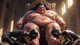 Huge BBW Mistress Foot Worship - Slaves Licking Her Feet to Ecstasy