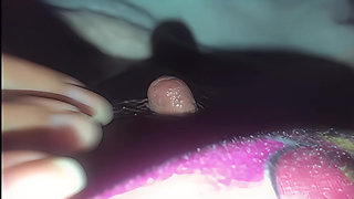 Pretty Colombian ejaculates under the covers