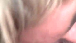 Real hooker gives head in the backseat of a car & lets him cum in her mouth