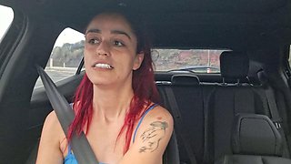 App Driver Catches Passenger Jerking Off From Behind!