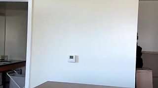 Flexible Jules Ari explores deep solo pleasure on countertop