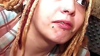Blonde punk teen Nataly Divine secretly banged by step brother