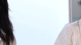 Behind the Scene. Sexy Doctors Help a Very Horny Patient.