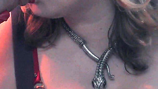 Spitting Blowjob Smoking MILF - Dominant Bitch in Glasses & Leather Gloves Edges & Bites Cock