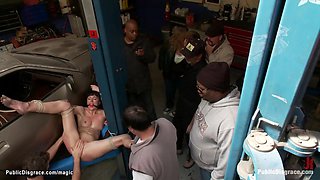 Dirty Emo ass fucking shagged in public