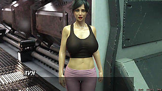Stranded in Space - Kissing with the Huge Boobs Brunette MILF