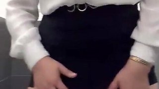 Jaw-dropping Latin assistant with a massive culo in a mini-skirt unwraps her whole uniform and showcases her cooch and opens up her culo gaping. She's highly crazy.