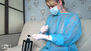 Perverted Surgeon Wrecks Asshole Fisting Gloves