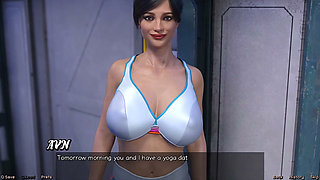 Stranded in Space - Planning Yoga Date with Brunette Milk with Huge Tits