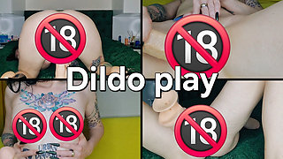 Dildo Play. Pussy Masturbation with a Dildo. Oiled Tit Worship. Armpit Fetish. All Uncensored, Only Here