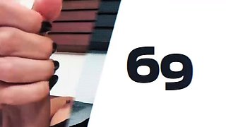 Redhead ladyboy with big tits enjoys masturbating solo in