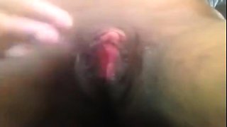 Look how I rub my giant Clitoris