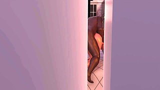 Tifa's Dark Heaven. Cuckold Hides in Closet Jerks off Watch His Girl's Pussy Getting Stretched by the BBC of His Boss Ep. 44