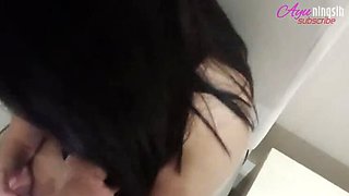 Cheating with Friend's Wife in Hotel - Desi Bhabhi Ayuningsih Doggy Style Creampie