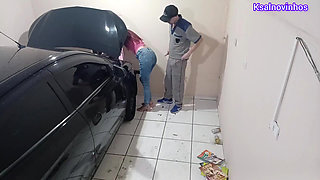 Naughty Mechanic Meets Horny Girl!