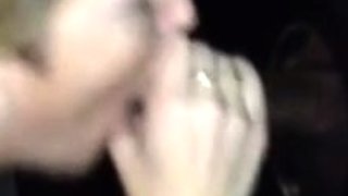 White wife blows BBC at the gloryhole