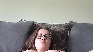 Playing with my tits and pussy