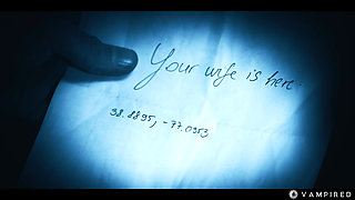 Male Vampire Bondage - Mesmerized Wife Draining Cum Out of Tied Up Husband COCK