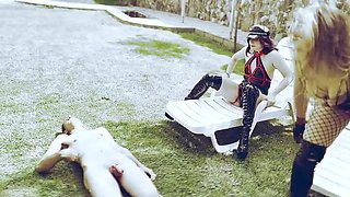 Mistress Zeida Farting in Slave's Mouth Outdoor BDSM Humiliation