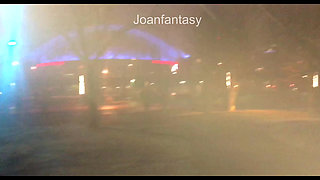 Winter Flash Fun in a Sheer Dress