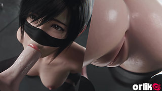 Yuffie Final Fantasy 7 - Wet Sloppy Blowjob Service only Mask Version 4K
