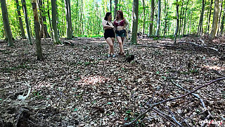 A Voyeur in the Forest Fucks 2 Bitches