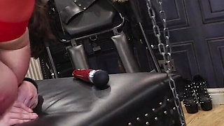 Bound Pussy Slapped with Crop & Wand: Slave Mila Learns to Stay Still for Miss Anna Elite