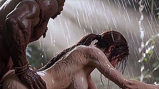 Lara Croft First Encounter with an African Tribal Group