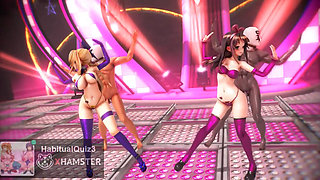 mmd r18  Kizuna AI & Mirai Akari sex dance public ahegao ntr milf cheating 3d hentai