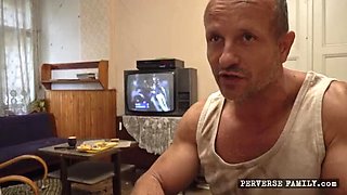 Hot Wife Shared With Dad's Friends - Anna de Ville Gangbang Creampie
