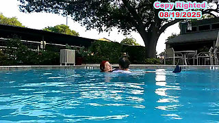 Nurse Vicki and Handsome Harry Are Having Fun Kissing in the Pool!
