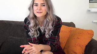 Tieny Mieny. The virgin with shows her hymen and masturbates