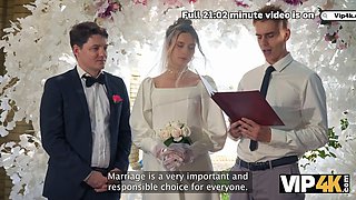 Vip4k. bride was fucked hard and got rectal cum inside while guests were witnessing
