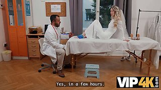 Vip4k. the fantastic bride, nata gold, seduced her medic right before her wedding